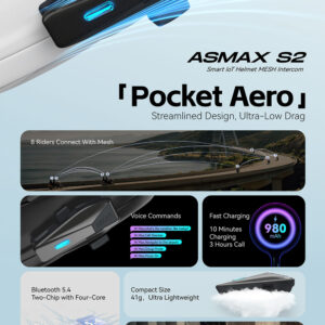 ASMAX S2 Bluetooth Comunication System - Single Kit - Image 8
