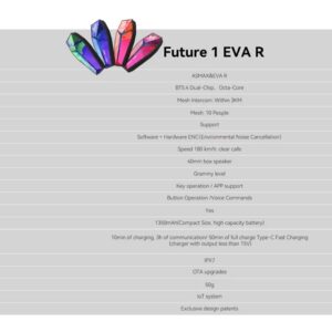 Χαρακτηριστικά της ενδοεπικοινωνίας ASMAX FUTURE 1 EVA R
