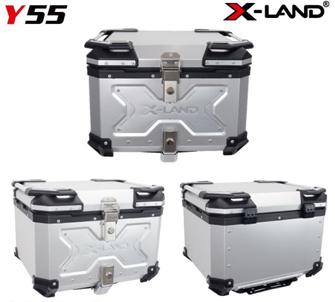 Y55 SILVER X-LAND ALUMINUM MOTORCYCLE TOP CASE
