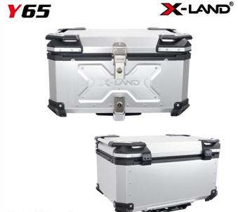 Y65 SILVER X-LAND ALUMINUM MOTORCYCLE TOP CASE